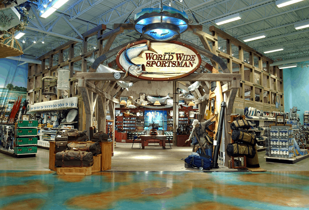 bass pro shops outdoor world, inside the massive store t…